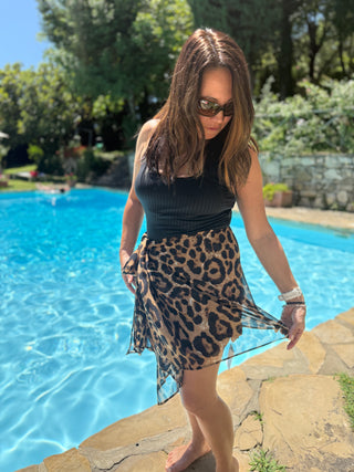 Joseph Tassoni Leopard Silk Butterfly Kimono