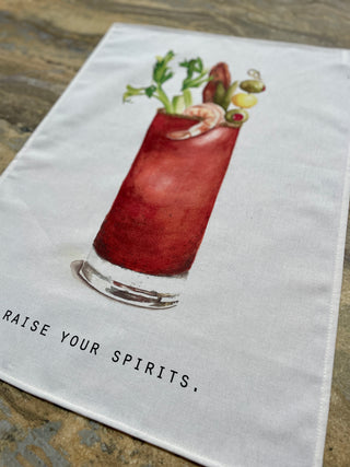 Maison Lorrain Happy Thoughts Tea Towel: Raise your Spirits
