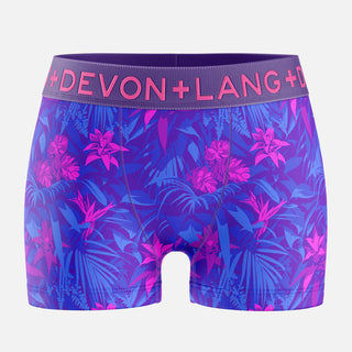 Devon + Lang Bria Boyshort in Bromeliad Ultraviolet