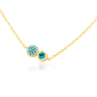 Akihi Noemi Necklace in Aqua Blue