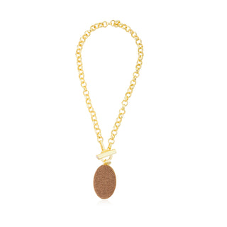 Akihi Bridget Necklace in Mocha Brown