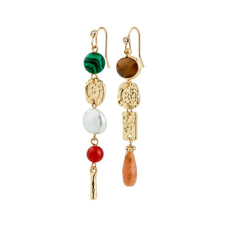 Pilgrim Sense Asymmetrical Semi Precious Earrings