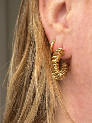 Hoopla Style Coil Hoop Earrings