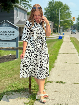 Marigold Bianca Dress in Leopard