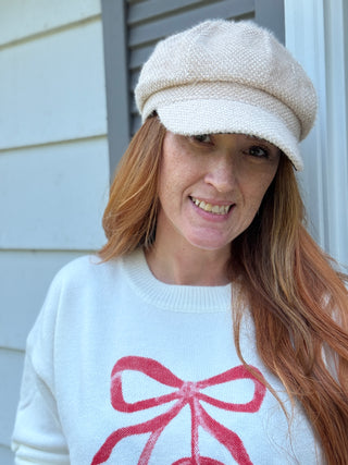 Lyla + Luxe Baker Boy Hat in Camel