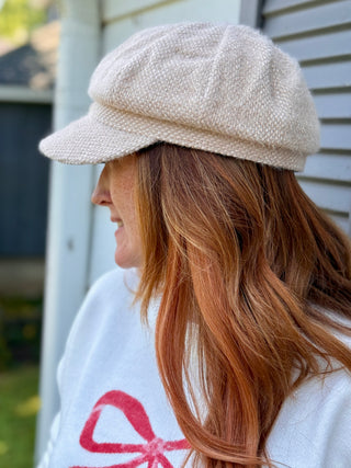 Lyla + Luxe Baker Boy Hat in Camel