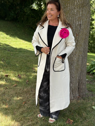 Astrid Trench Coat in Cream