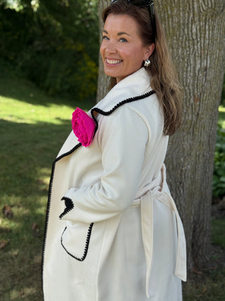 Astrid Trench Coat in Cream