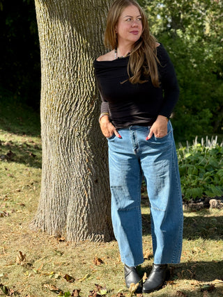 Yoga Denim Nova Horseshoe Raw Hem Jean