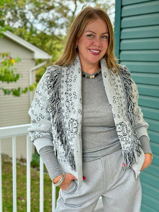 Lyla + Luxe Zoe Fringed Cardi Jacket