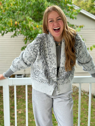 Lyla + Luxe Zoe Fringed Cardi Jacket