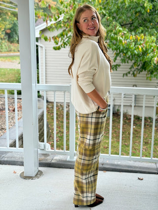 Hilary MacMillan Olive Oil Plaid Cargo Pant