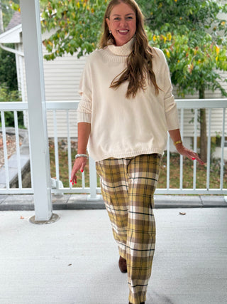 Hilary MacMillan Olive Oil Plaid Cargo Pant