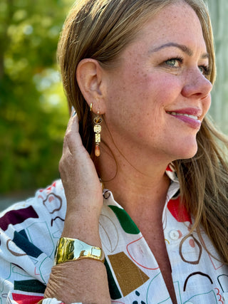 Pilgrim Sense Asymmetrical Semi Precious Earrings