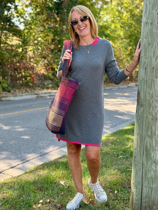 Hatley Contrast Trim Sweater Dress