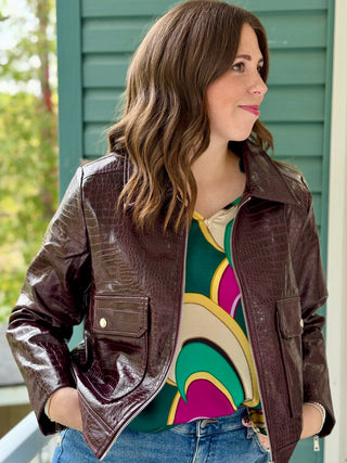 Astrid Retro Swirl Blouse