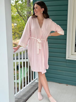 PJ Salvage Light Pink Leopard Robe
