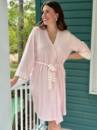 PJ Salvage Light Pink Leopard Robe
