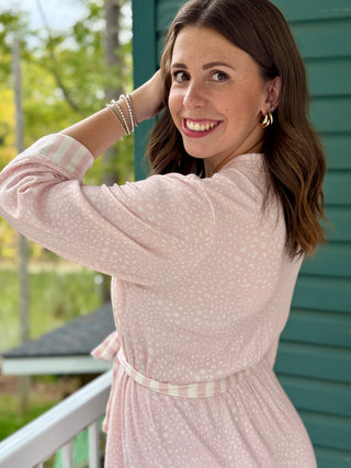 PJ Salvage Light Pink Leopard Robe
