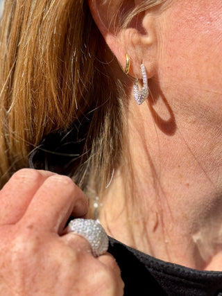 Pilgrim Fenix Silver & Pavé Earrings