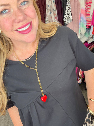 Amour Red Heart Pendant