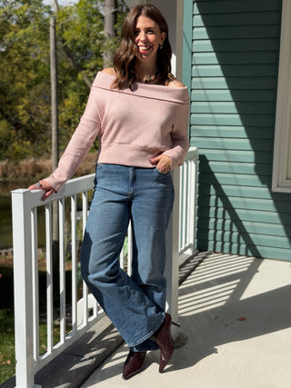 Allison Wonderland Changes Sweater in Blush Pink