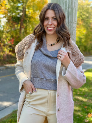 Allison Wonderland Changes Sweater in Heather Grey