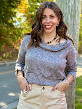 Allison Wonderland Changes Sweater in Heather Grey