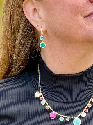 Akihi Maisie Earrings in Aqua Blue