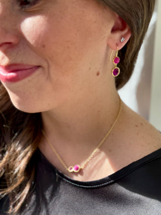 Akihi Maisie Earrings in Fuschia Pink