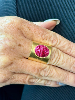 Akihi Thea Ring in Fuschia Pink