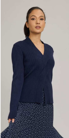 Pistache Ribbed Twist Sweater