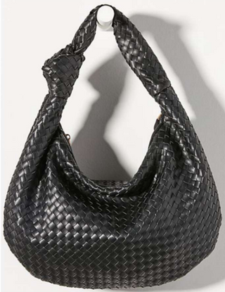 Risa Woven Leather Hobo Bag