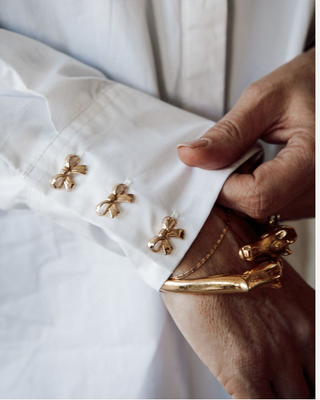 Brunette the Label Bow Button Down