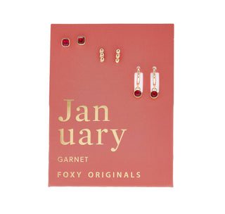 Foxy Originals January Birthstone Earring Set