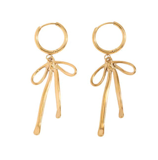 Hoopla Style Bow Drop Earrings