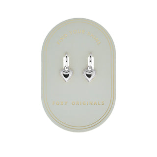 Foxy Originals Silver Sweetheart Hoops