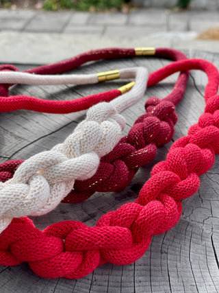 Mabel Knot Necklace in Classic Red