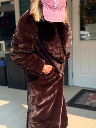 Lyla + Luxe Kate Full Length Faux Fur Coat