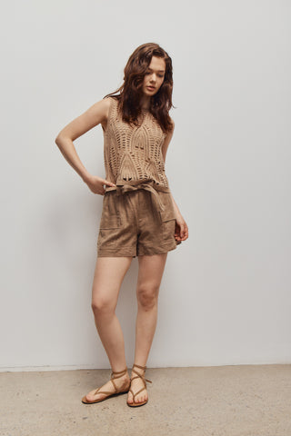 Melissa Nepton Spencer Shorts in Khaki