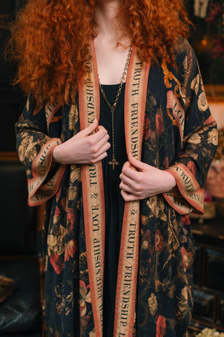 Market of Stars Heart of Gold Opera Duster Kimono Robe