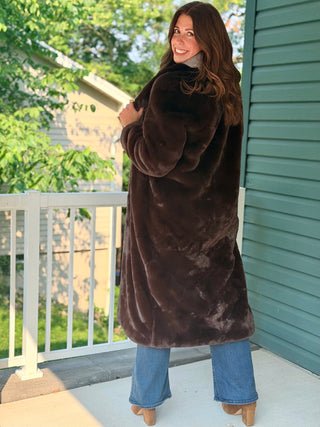 Lyla + Luxe Kate Full Length Faux Fur Coat