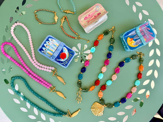 Shell Glass Bead Necklace