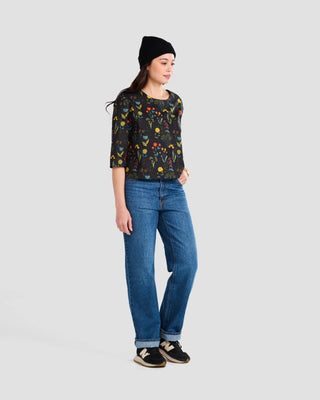 Poplin & Co Rainy Field 3/4 Sleeve Blouse