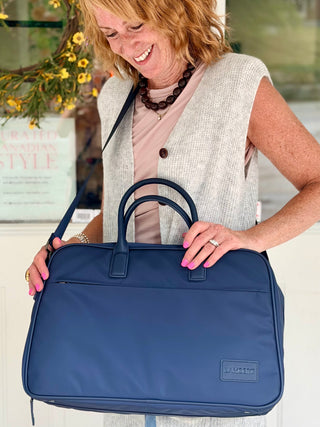 Lambert Amalfi Navy Nylon Travel Tote