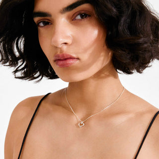 Pilgrim Iris Silver Heart Necklace