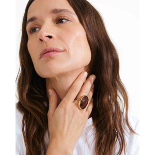 Pilgrim Still Ring in Gold & Brown