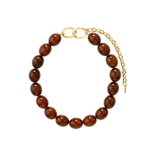 Pilgrim Still Necklace Brown & Gold