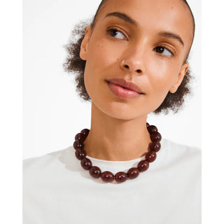 Pilgrim Still Necklace Brown & Gold