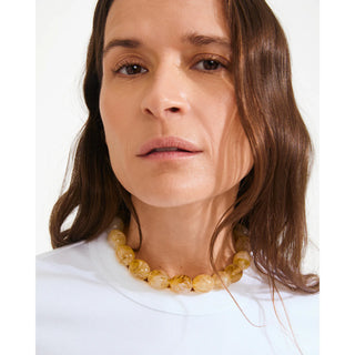 Pilgrim Still Yellow & Silver Necklace